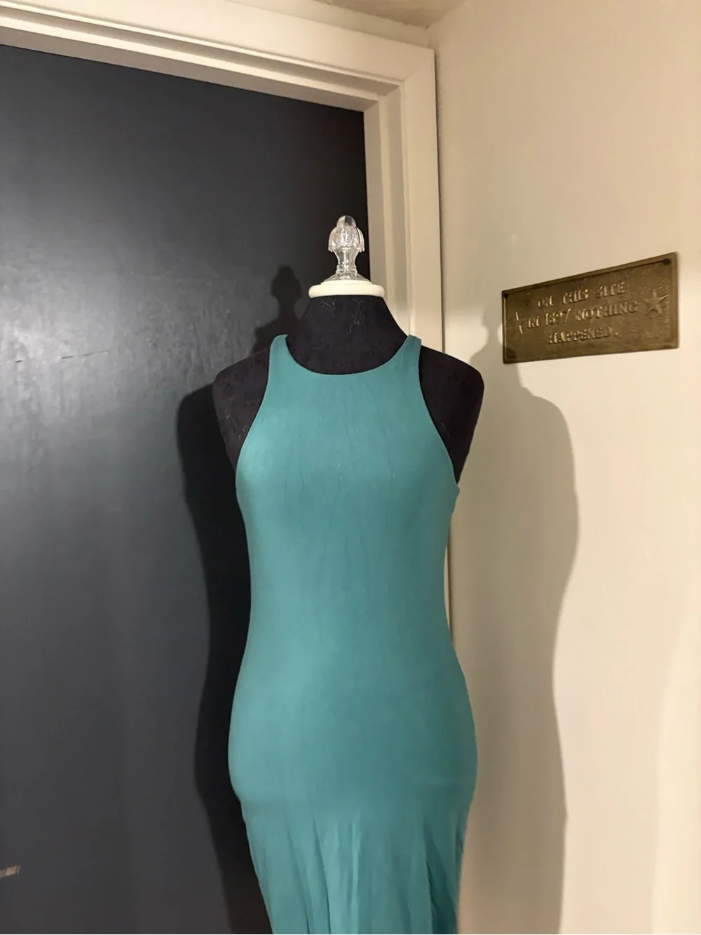 J. Crew Sleeveless Teal Green Form Fitting Racerback Dress 💜